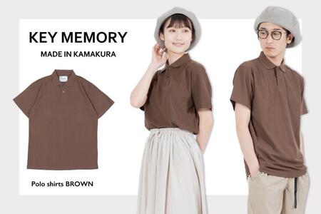 《0》【KEYMEMORY鎌倉】KMポロシャツ BROWN　レディースフリーサイズ