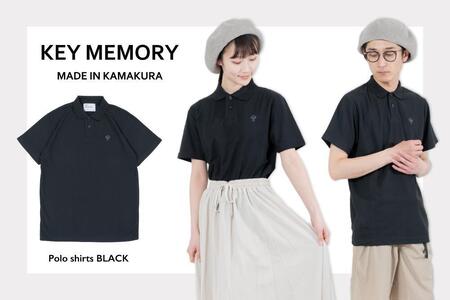 《0》【KEYMEMORY鎌倉】KMポロシャツ BLACK　レディースフリーサイズ