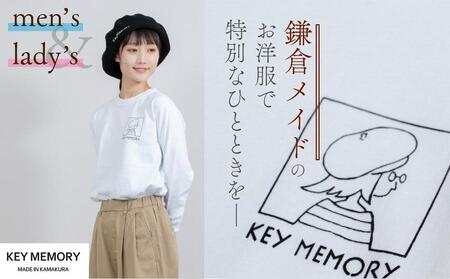 《1》【KEYMEMORY　鎌倉】ウィンドーイラストロングTシャツ　WHITE