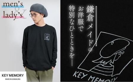 《3》【KEYMEMORY　鎌倉】ウィンドーイラストロングTシャツ　BLACK