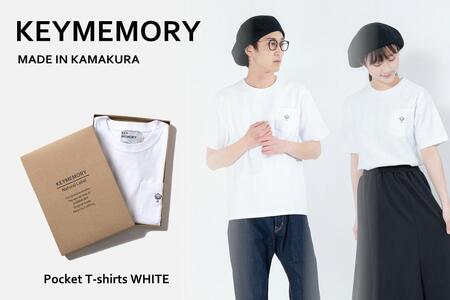【KEY MEMORY】Natural Label Pocket T-shirts WHITE〈１〉レディースMサイズ