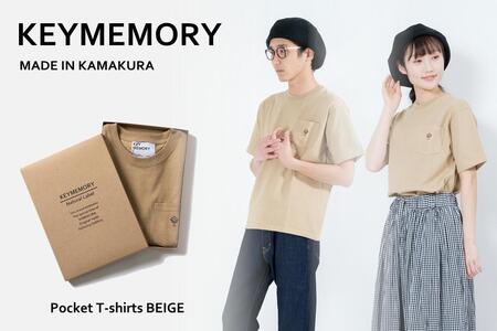 【KEY MEMORY】Natural Label Pocket T-shirts BEIGE〈3〉メンズLサイズ