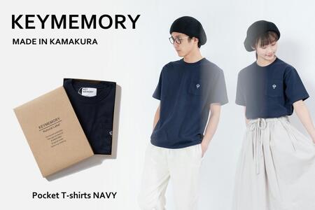 【KEY MEMORY】Natural Label Pocket T-shirts NAVY〈2〉メンズMサイズ