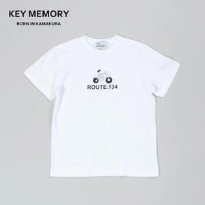 《3》【KEYMEMORY 鎌倉】ルート134イラストTシャツ WHITE