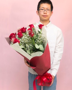 《記念日に届くお花シリーズ》赤バラの花束 10本「あなたは全てが完璧」