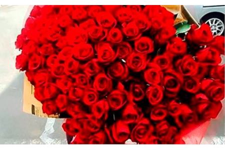 《記念日に届くお花シリーズ》赤バラの花束 108本「結婚して下さい」※配達エリア限定