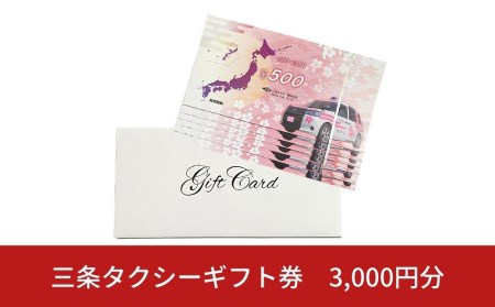 三条タクシーギフト券 3,000円分【010S130】