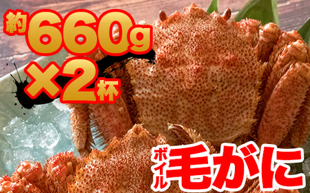 【訳あり】北海道産 冷凍ボイル毛がに（約660g×2杯）かに 蟹 かにみそ 小分け 毛蟹 海産物 魚介類 水産物応援 水産物支援 NP1-315