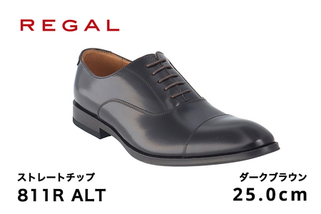 REGAL 811R ALT ストレートチップ ダークブラウン 25.0cm リーガル ビジネスシューズ 革靴 紳士靴 メンズ リーガル REGAL 革靴 ビジネスシューズ 紳士靴 リーガルのビジネスシューズ ビジネス靴 新生活 新生活