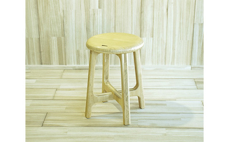 桐のラウンドスツール H45（ナチュラル）天然無垢の桐でできた椅子《サイズ：約W365 D365（座面320） H450（mm）・重さ：約1.8kg》家具インテリア 新生活 新生活 加茂市 イシモク