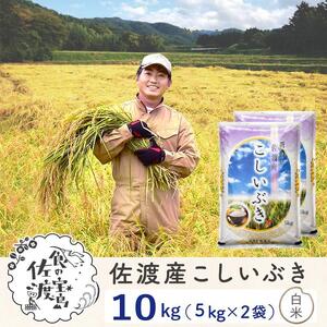 佐渡島産 こしいぶき 白米10kg(5kg×2袋）【令和5年産】～農薬5割減～