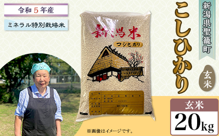 【玄米】新潟県産コシヒカリ20kg（特別栽培米）近藤農園
