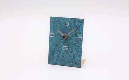 momentum factory Orii 卓上型スタンド時計（オリイブルー） 高岡銅器 ギフト プレゼント 贈り物 モメンタムファクトリー 富山