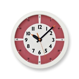 fun pun clock with color! / レッド （YD15-01 RE）Lemnos レムノス  時計