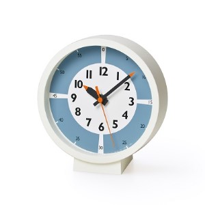 fun pun clock with color! for table /ライトブルー （YD18-05LBL）Lemnos レムノス  時計