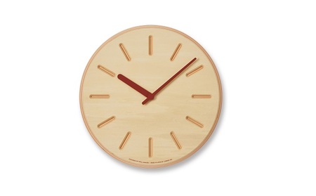 Paper-Wood CLOCK line/オレンジ（DRL19-06OR）レムノス Lemnos 時計