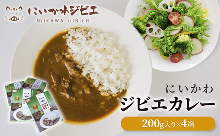 にいかわジビエカレー 4個セット 猪肉 イノシシ 加工品  /富山県黒部市