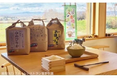 【北海道米定期便】自慢の4品種食べ比べ10kg×2回