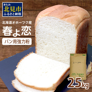 【北海道オホーツク産】パン用強力粉 春よ恋 25kg ※賞味期限30日保証