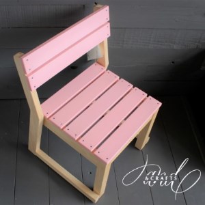 【＆CRAFTS】キッズスタッキングチェア -Pink-【1257925】