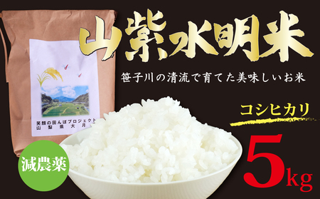 笑顔の田んぼプロジェクト 大月産コシヒカリ「山紫水明米」5kg