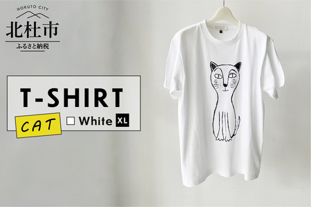 CAT T-SHIRT【XLサイズ／WHITE】