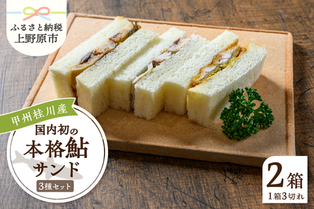 甲州桂川産 鮎サンド 3種(フライ・コンフィ・甘露煮) (215g)×2パック