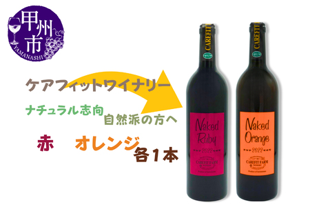 『農福連携』ケアフィットファームが贈るオレンジワインと赤ワイン2本セット（MG）C-687