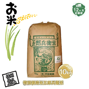 【12ヶ月定期便】特別栽培米五郎兵衛米  10kg