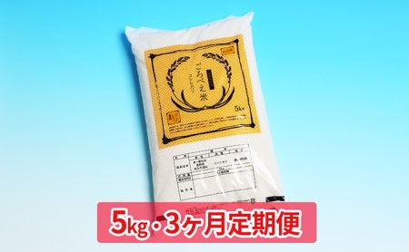 【3ヶ月定期便】信州佐久産　コシヒカリ　五郎兵衛米　5kg 幻の米 美味しいお米 お取り寄せ