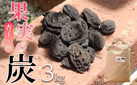【炭】 果実の炭 （杏子 & 桃）3kg