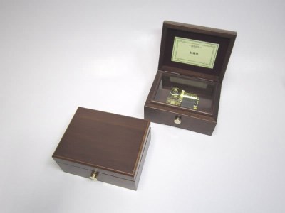 009-009＜２３弁オルゴール＞木製BOX（ウォルナット）