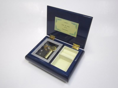 009-011＜３０弁オルゴール＞木製BOX（ブルー）