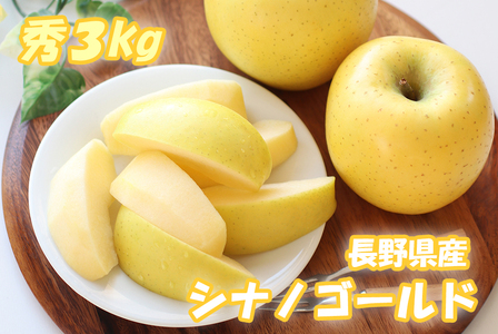 MS11-24A りんご シナノゴールド（長野県産秀品） 3kg／10月下旬～11月下旬頃配送予定