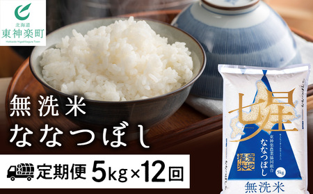 【お米の定期便】ななつぼし 5kg 《無洗米》全12回【定期便・頒布会特集】