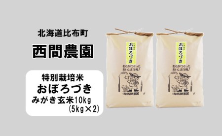2023年産　西間農園　おぼろづき(特別栽培米)　みがき玄米　１０ｋｇ 5004_ksm