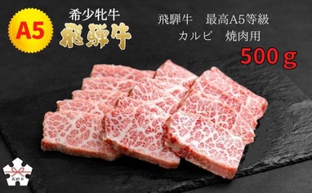 【飛騨牛 メス牛】 最高A5等級 カルビ 焼肉用 500g