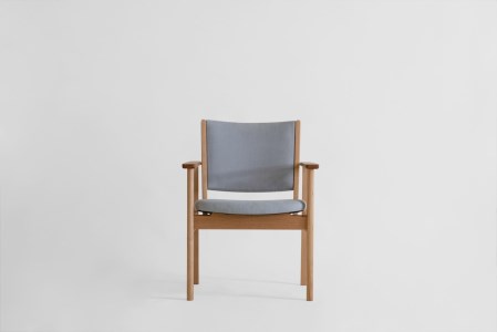 LIM Living Chair リムリビングチェア（ミズナラ）布座：グレー