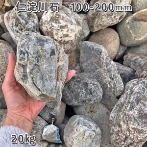 庭石 仁淀川石（100〜200mm）1袋（約20kg）川石 自然石 ごろた