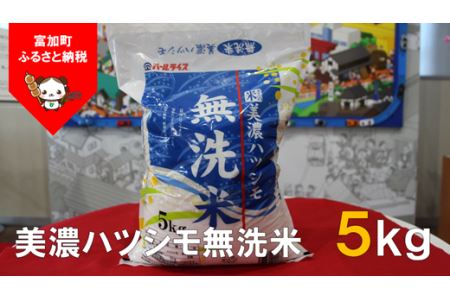 【9036】美濃ハツシモ無洗米5kg　令和４年度産