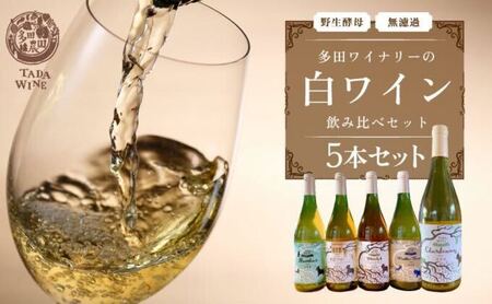 【 野生酵母 ＆ 無濾過 】 北海道 上富良野町 多田ワイナリーの 白ワイン 5本 セット ワイン