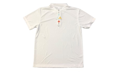 富士宝永山　ポロシャツ（縦）ホワイト