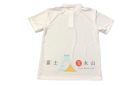 富士宝永山　ポロシャツ（横）ホワイト