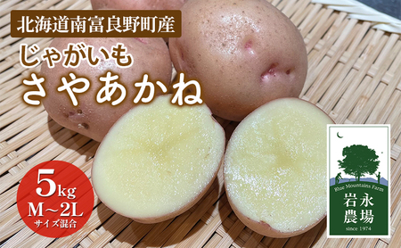 北海道 南富良野町 じゃがいも「さやあかね」5kg(M～2Lサイズ混合) じゃがいも ジャガイモ さやあかね サヤアカネ 野菜 やさい