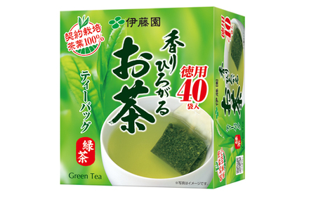 131-6　香りひろがるお茶緑茶ティーバッグ40袋×6