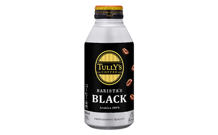 131-48　TULLY'S COFFEE BARISTA'S BLACK 390ml ×24本　2ケース