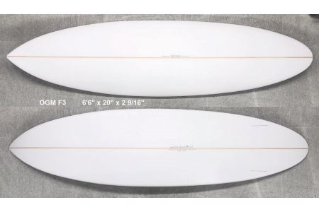002-9　小川　昌男シェープ　Restart サーフボード（リスタートサーフボード）　ウレタン製ミッドレングスモデル
