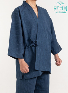 061-15　織り・縫製　地元遠州製　雲糸作務衣 