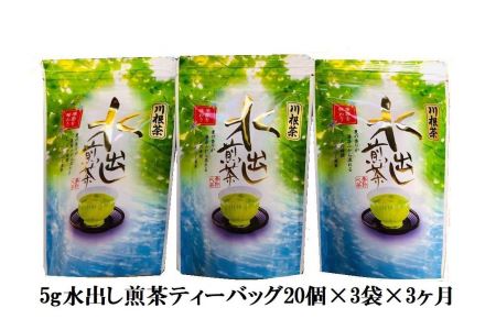 20-6 【定期便】抹茶入り水出し煎茶ティーバッグ180個(20個入×3袋×3ヶ月)
