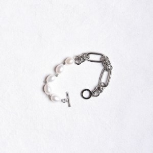 pearl bracelet silver men's【配送不可地域：沖縄県】【1344014】